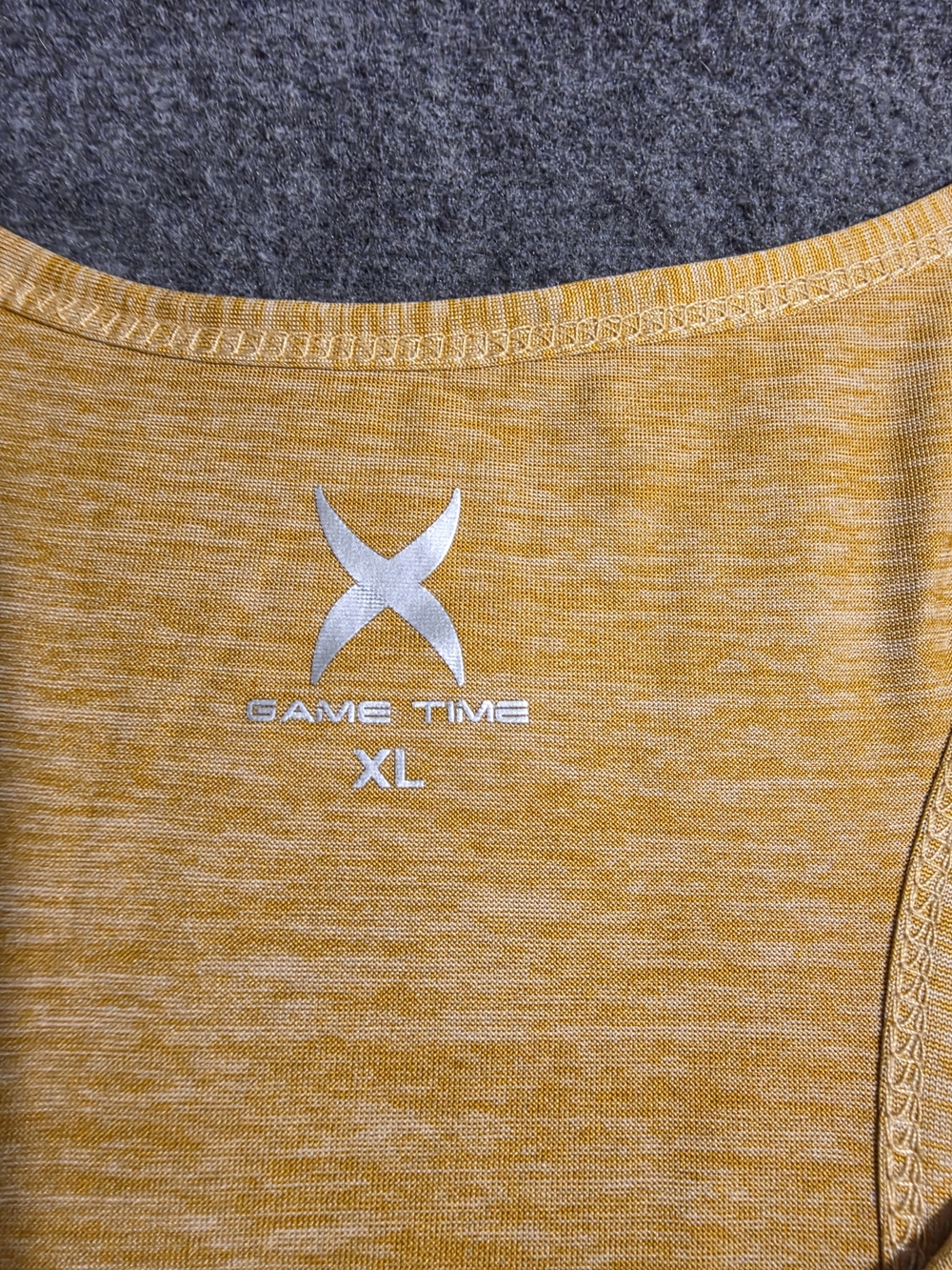 Game Time Yellow Racerback Athletic Tank - Picture 3 of 3